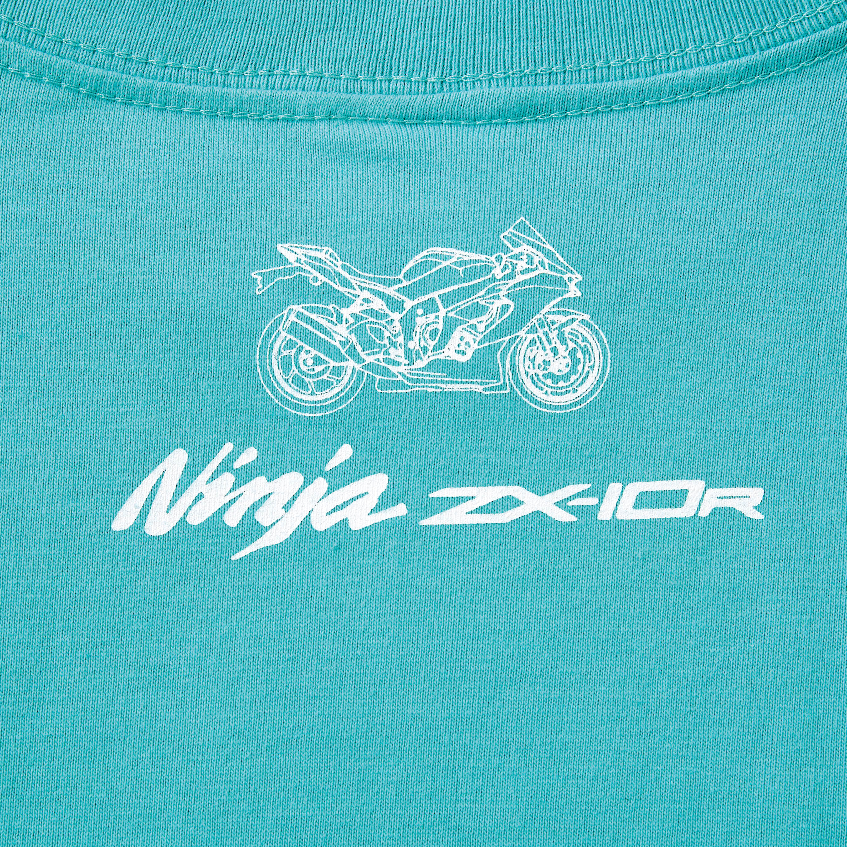 カワサキ デザイナーズTシャツ Ninja ZX-10R Plastic Model ミントグリーン M