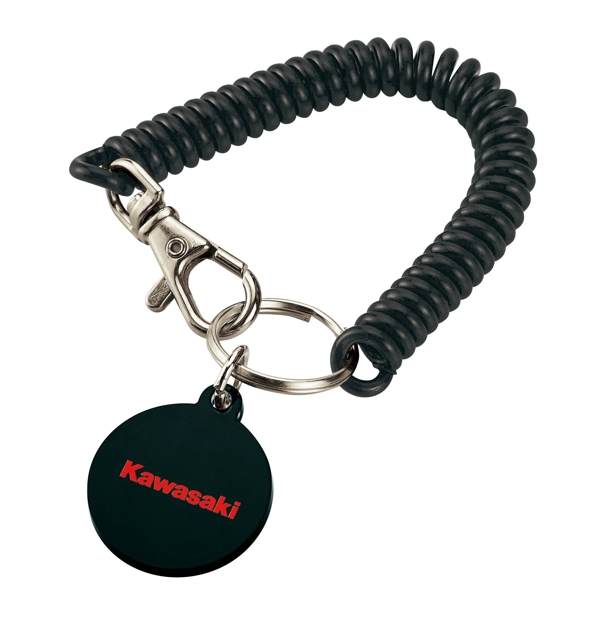 カワサキ コイルコードキーリング ブラック
