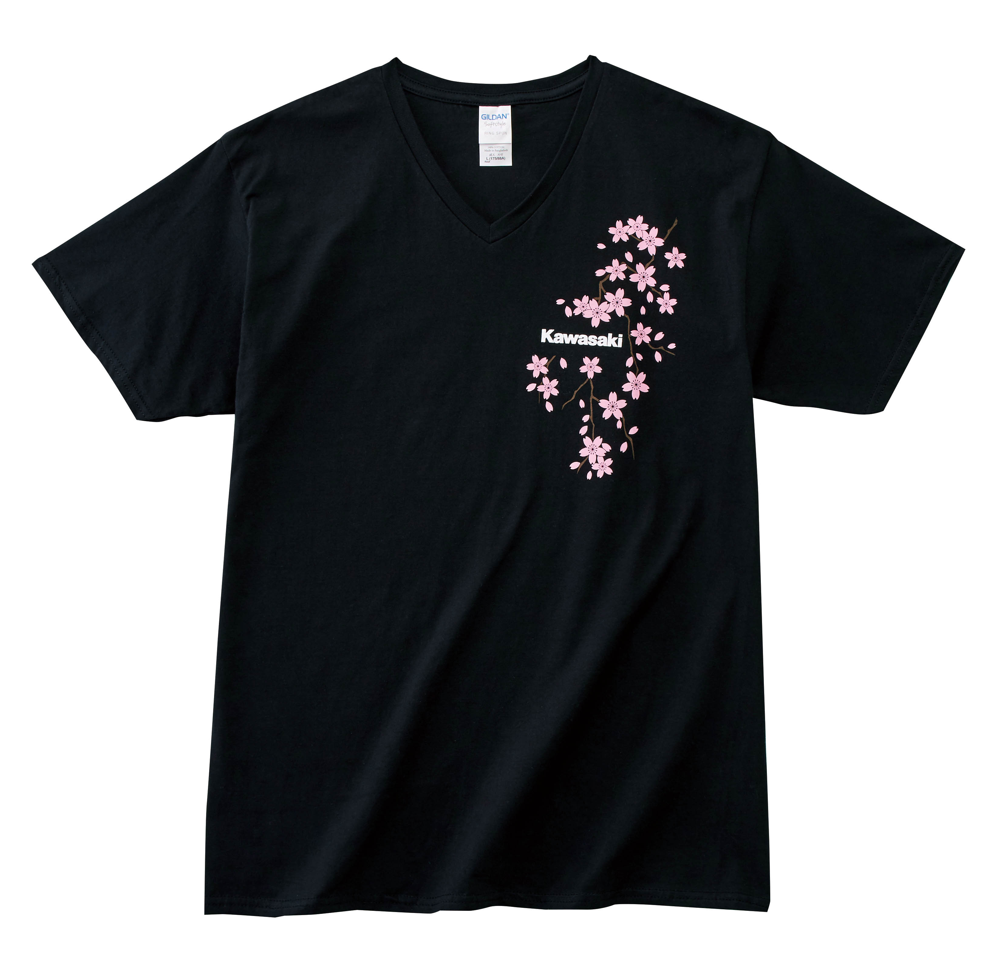 カワサキ　桜満開Ｔシャツ（夜桜Ｖｅｒｓｉｏｎ2） ブラック F(L)