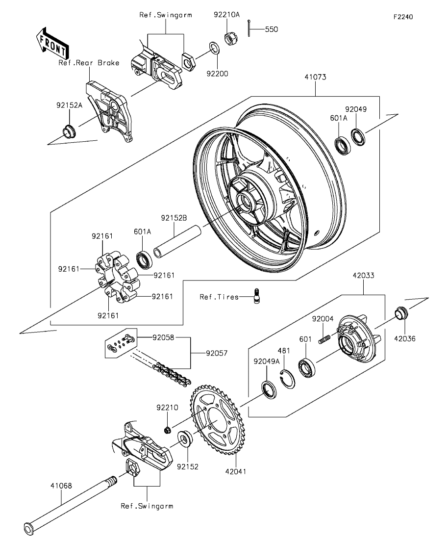 専用74 NOS Kawasaki Circlip Top Fork KZ EN ZX KMX # 92033-1023 | eBay