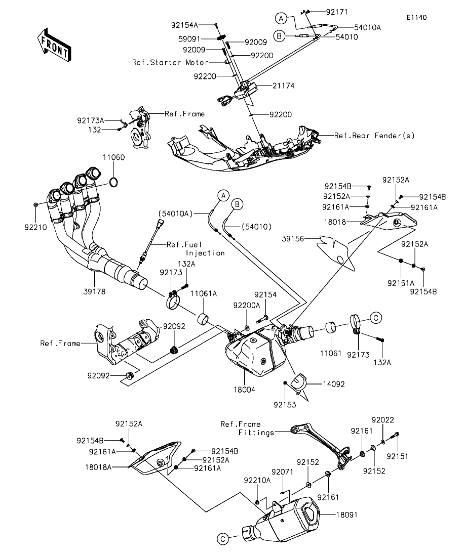 カワサキパーツ/ウエア＆グッズオンラインショップパーツイラスト一覧