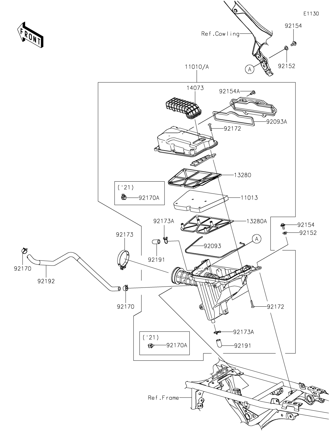 カワサキパーツ/ウエア＆グッズオンラインショップパーツイラスト一覧