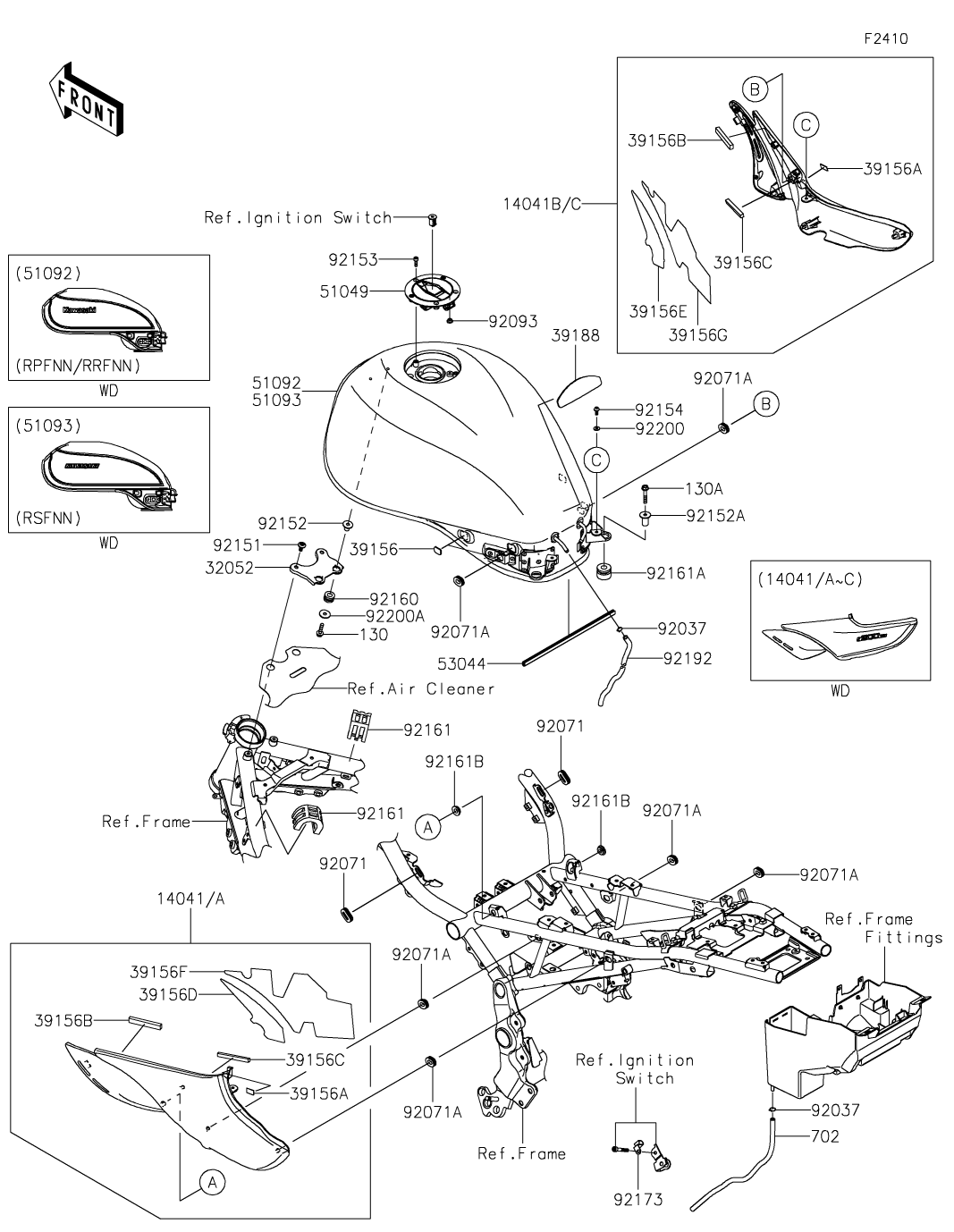 Parts Ninja ZX-14R - Kawasaki純正部品 パーツカタログから注文
