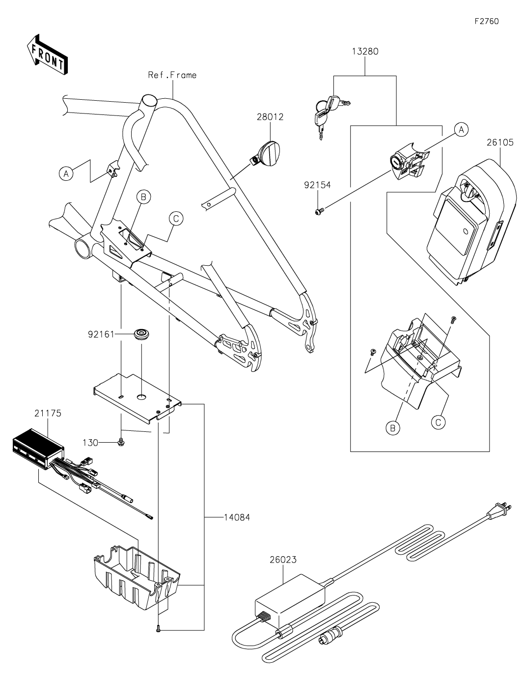 カワサキパーツ/ウエア＆グッズオンラインショップパーツイラスト一覧
