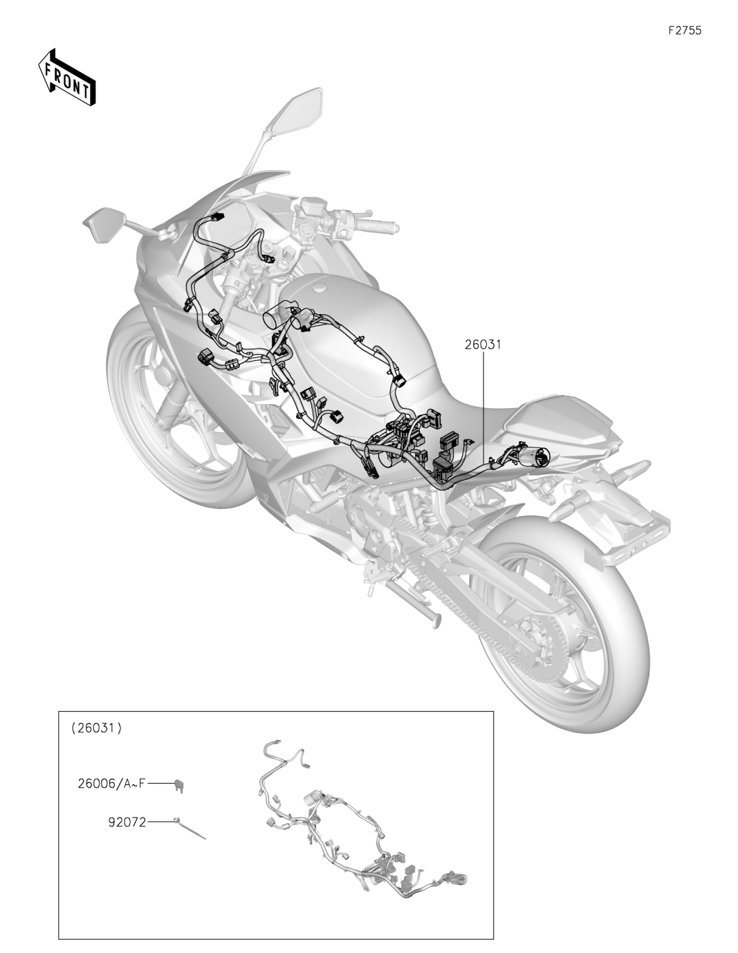カワサキパーツ/ウエア＆グッズオンラインショップパーツイラスト一覧