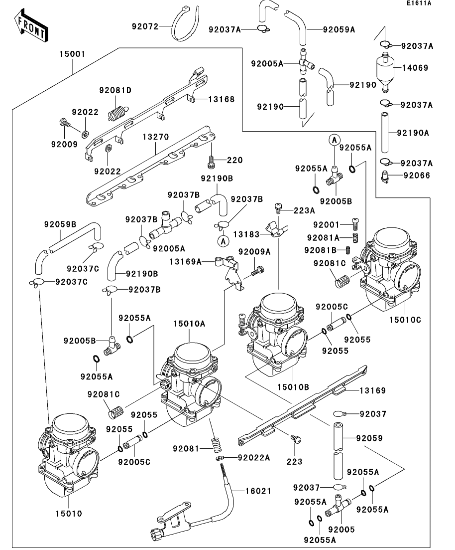 バイク用品KAWASAKI カワサキ 純正パーツ 純正部品グリツプ57001-1591