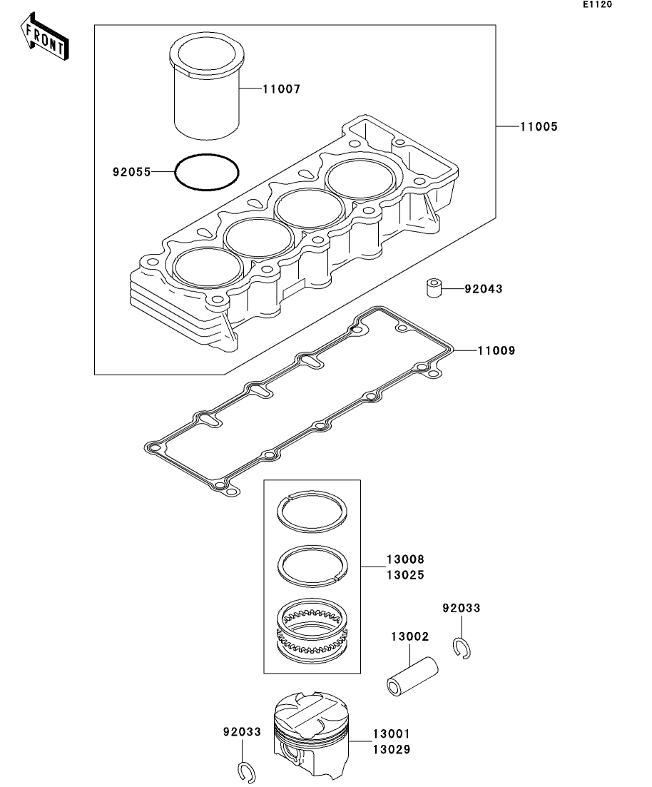 Kawasaki KX250 ピストン 13001-0793 部品一式 カワサキパーツ/ウエア＆グッズオンラインショップパーツ選択